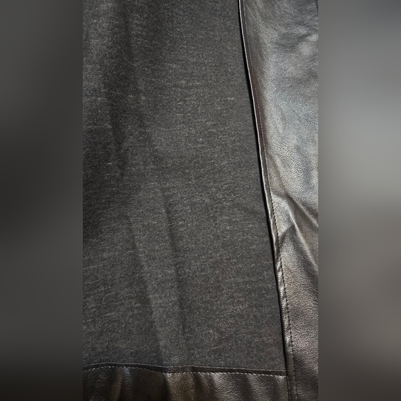 Women's SM Open Long Trench Pea Coat BLK Faux Leather JKT Lightweight Lined NEW - Picture 9 of 16